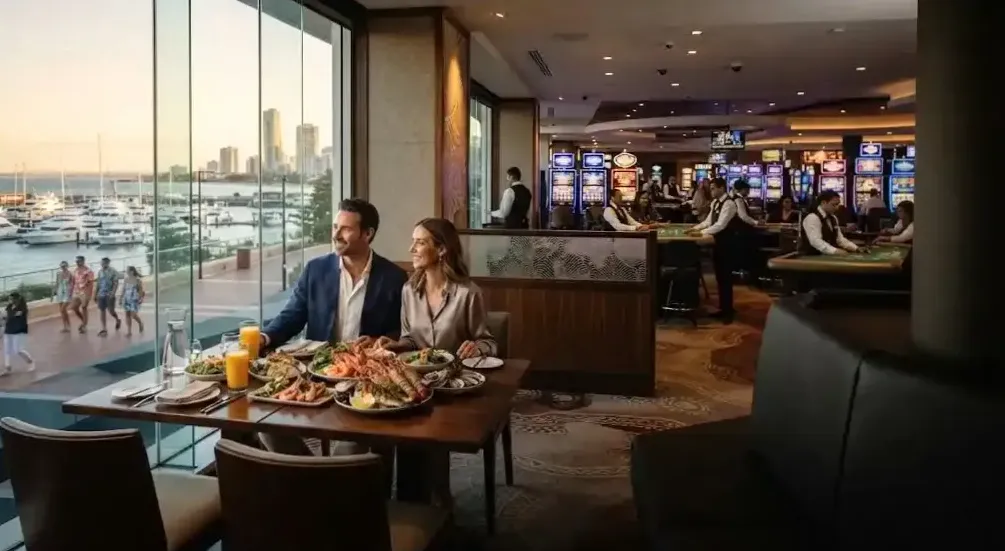 A table, dressed for the night